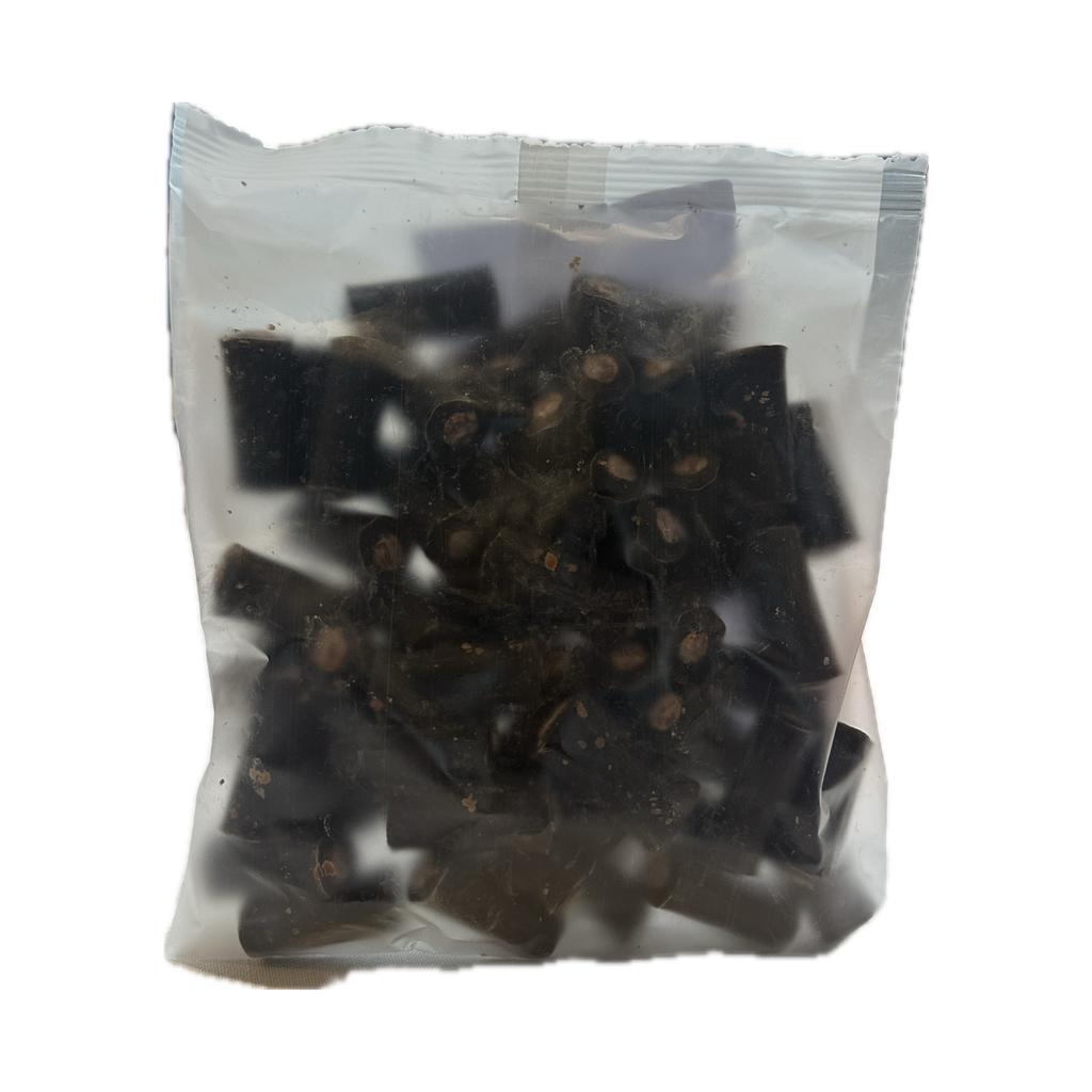 RJ's Black Licorice Pieces with Choc (Seconds) 500gm Bag