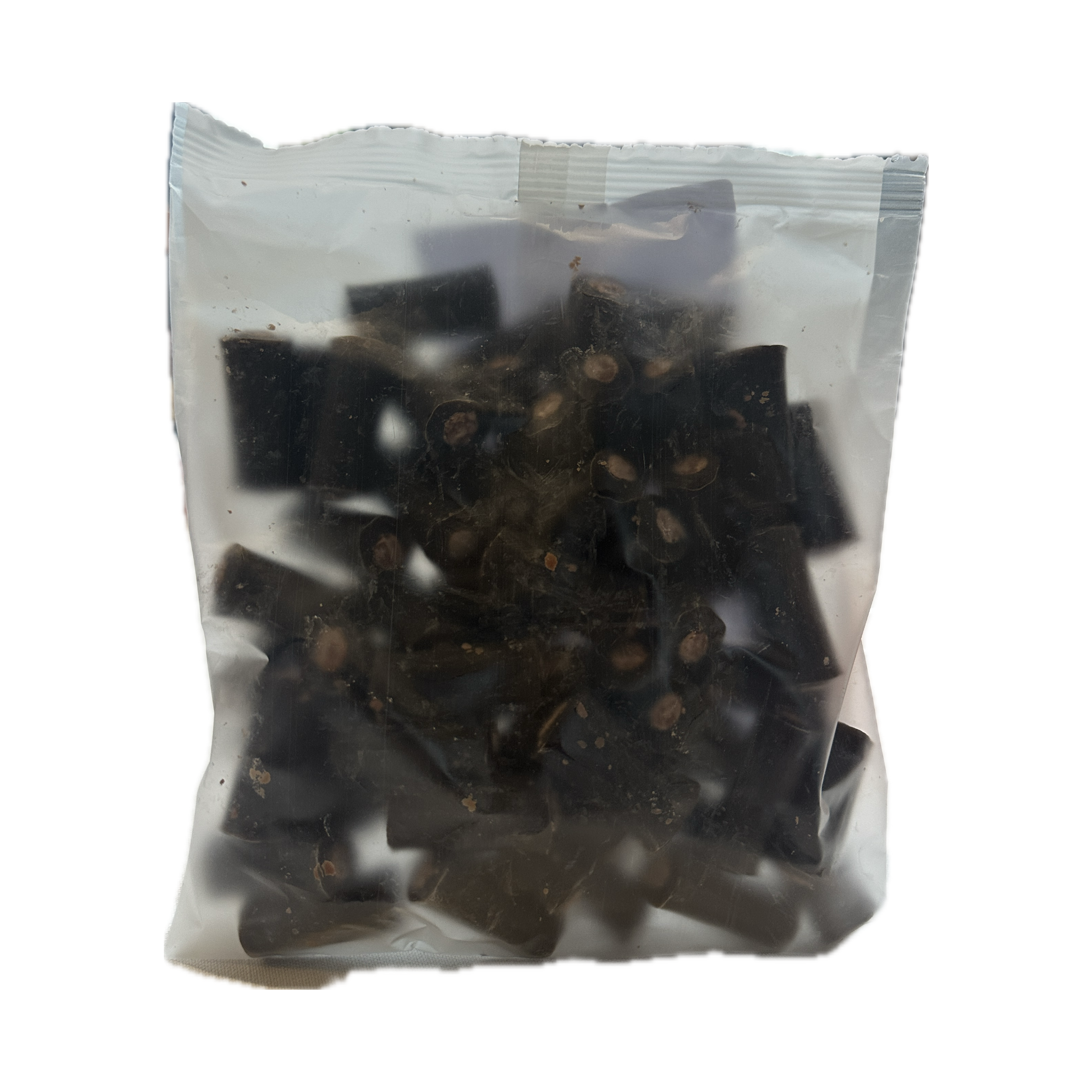 RJ's Black Licorice Pieces with Choc (Seconds) 500gm Bag