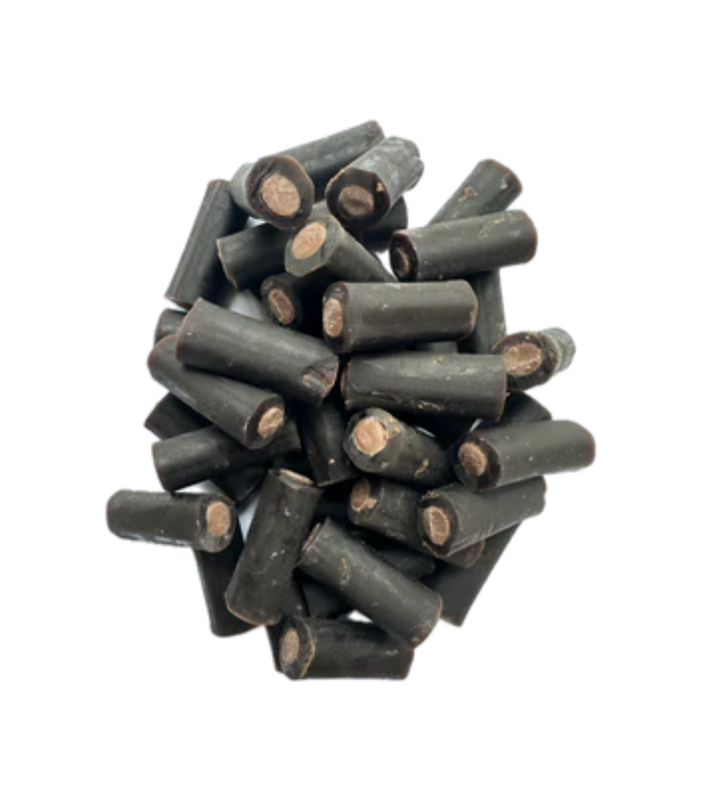 RJ's Black Licorice Pieces with Choc (Seconds) 500gm Bag