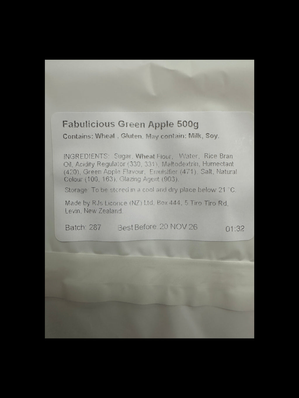RJ's Fabulicious Green Apple Pieces (Seconds) 500gm Bag