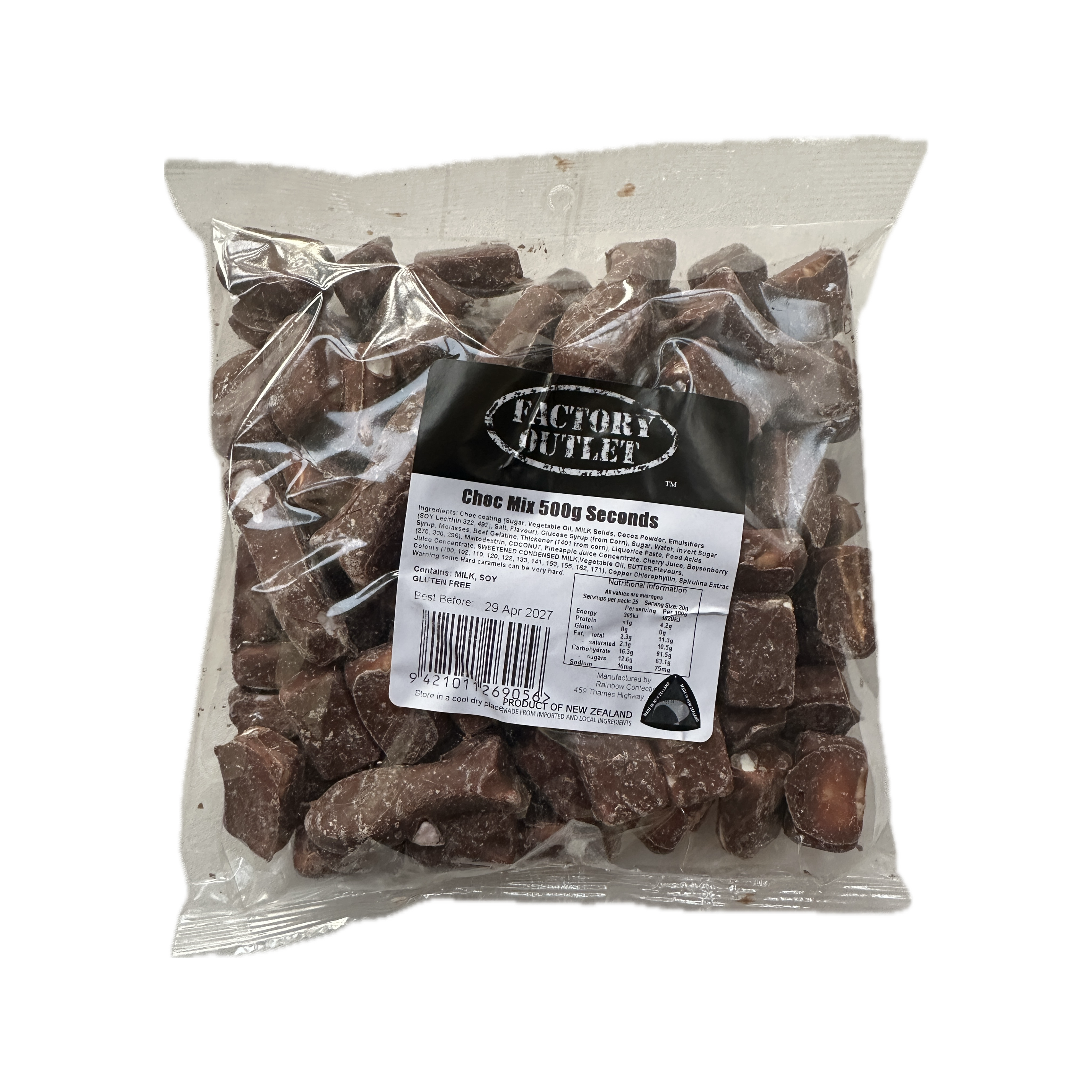 Rainbow Choc Mix 500gm Seconds