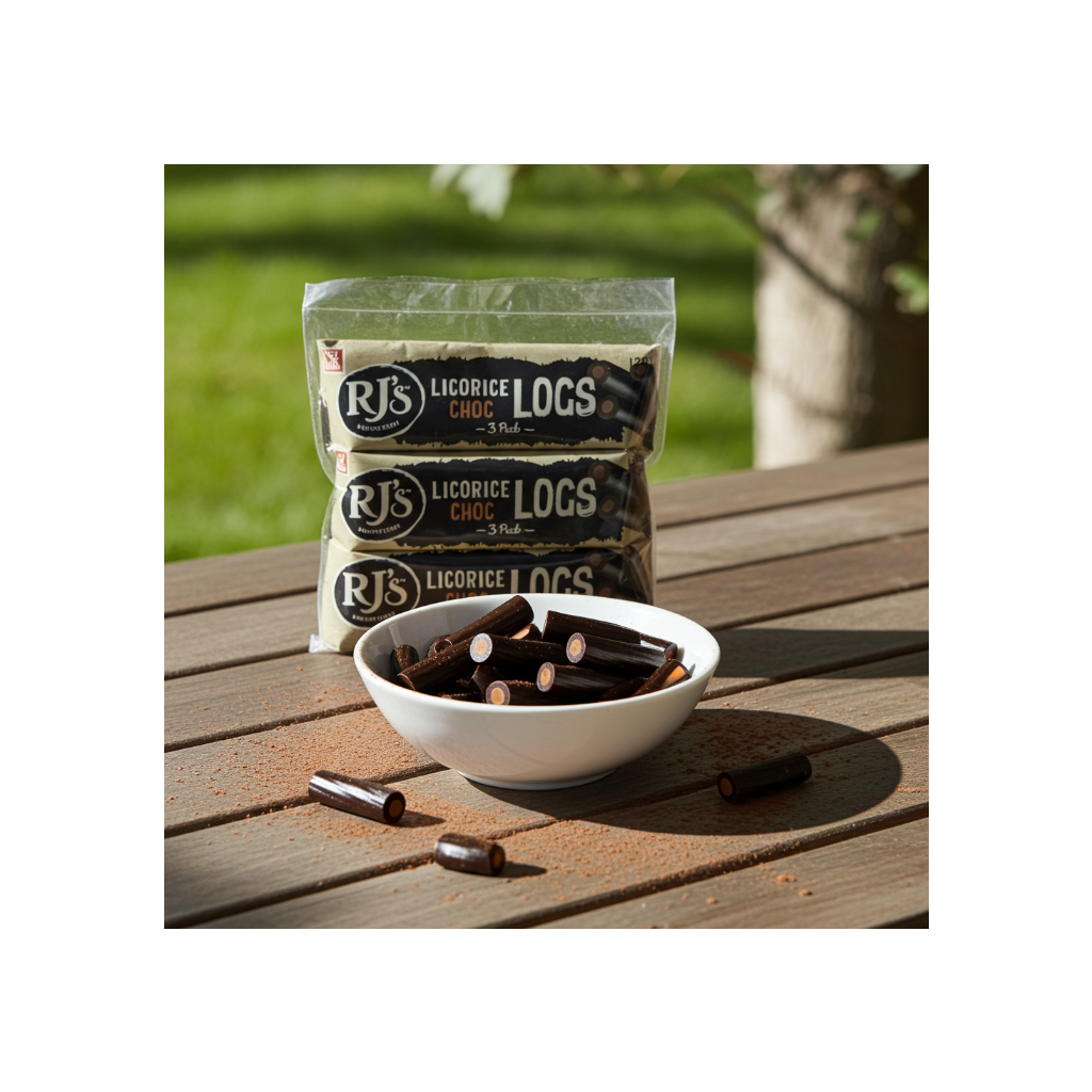 RJ's Black Licorice Pieces with Choc (Seconds) 500gm Bag