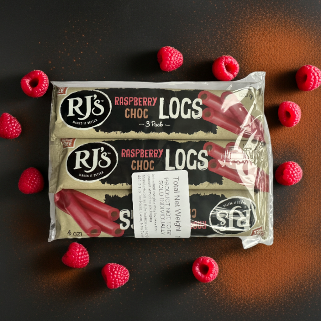 RJ's Raspberry Choc Logs (Seconds) 9 x 3 packs