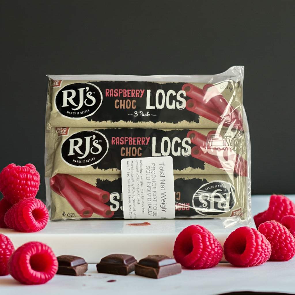 RJ's Raspberry Choc Logs (Seconds) 9 x 3 packs