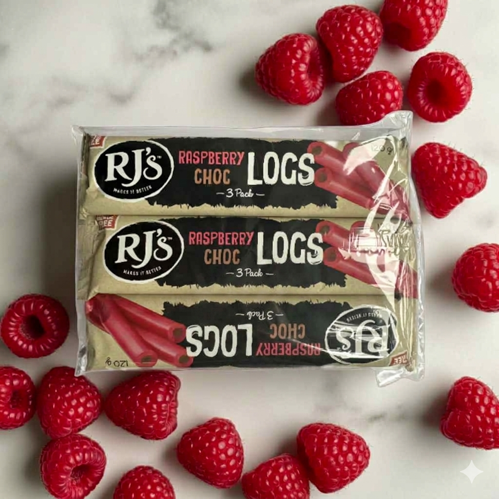 RJ's Raspberry Choc Logs (Seconds) 9 x 3 packs